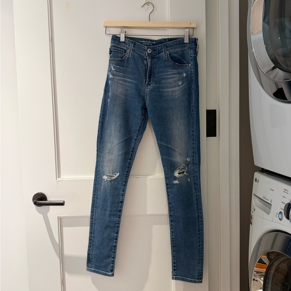 AG Adriano Goldschmied Faded Blue Slim Jeans